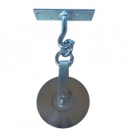 ROLDANA 3P EM U PARA CABO DE AÇO COM SUPORTE E GANCHO 027704