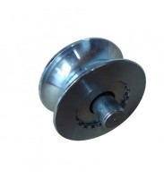 ROLDANA 4P EM U COM EIXO FURADO PARA TUBO DE 1/2P GALVANIZADO 020906