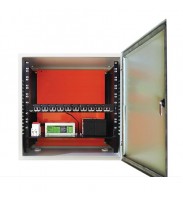 MAX COMBO EVOLUTION RACK (1 disjuntor, 2 prensa cabo de uma polegada, 1 ventoinha, 1 fonte nobreak 24v/7a, 2 bateria selada 12V 7A, 1 patch panel Giga, 1 quadro de comando cl 555517, 1 suporte 2 bateria, 1 suporte lateral esquerdo para rack, 1 suporte lat