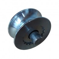 ROLDANA 2 1/2P U COM 2 ROL E EIXO PARA TUBO DE 1/2P GALVANIZADO 020803